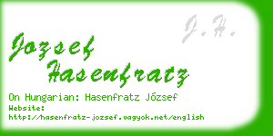 jozsef hasenfratz business card